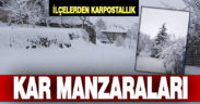 İlçelerden kartpostallık kar manzaraları