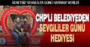 Merkezefendi Belediyesi, sevgililer için özel köşe oluşturup, fotoğraf hediye etti