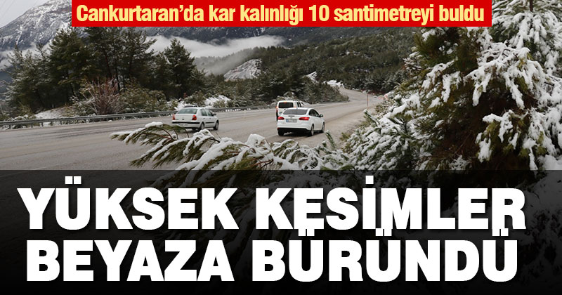 Yüksek kesimler beyaza büründü