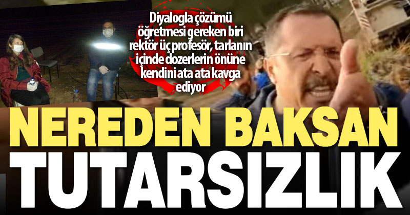 PAÜ’de biri rektör üç profesörün dozerli kavgası Denizli’ye yakışmadı