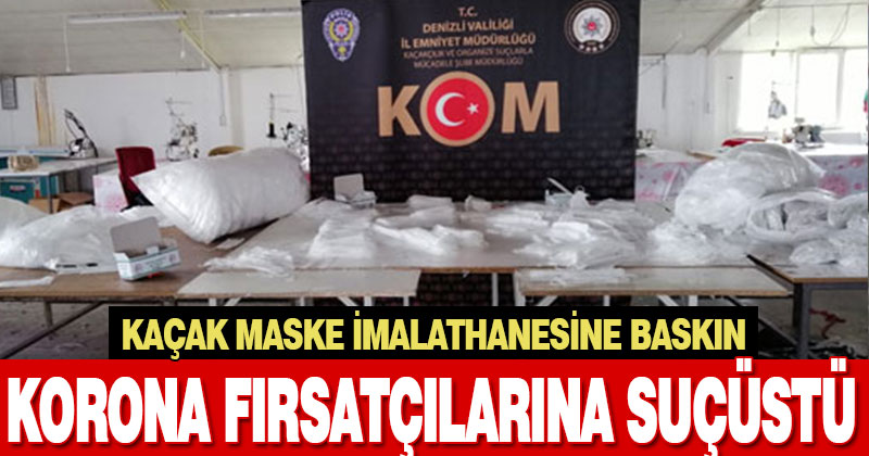 Polis, sağlıksız ortamda maske üretimine izin vermedi