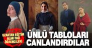 PAÜ öğrencileri, ders için ünlü tabloları canlandırdı