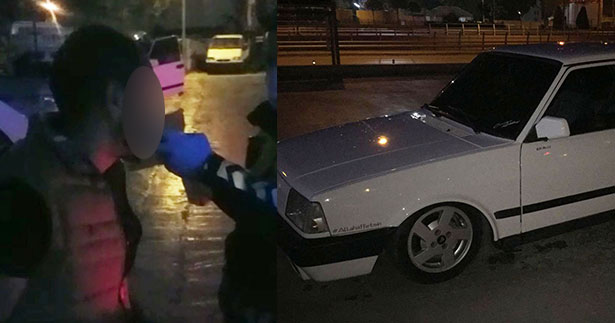 Drift yapan sürücüye 7 bin lira ceza