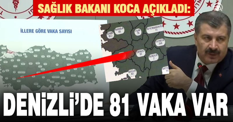 Sağlık Bakanı Koca Denizli’deki vaka sayısını açıkladı
