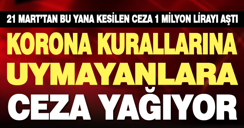 Yasaklara uymayanlara ağır ceza verildi: Toplam ceza 1 milyon lirayı aştı