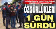 Dolandırıcılık suçundan girdiği cezaevinden çıktıktan 1 gün sonra yeniden tutuklandı