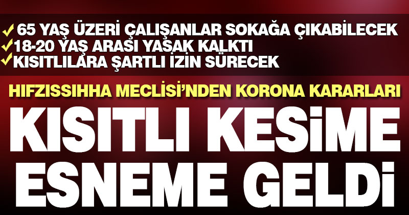 65 yaş ve üzeri çalışanlar sokağa çıkabilecek