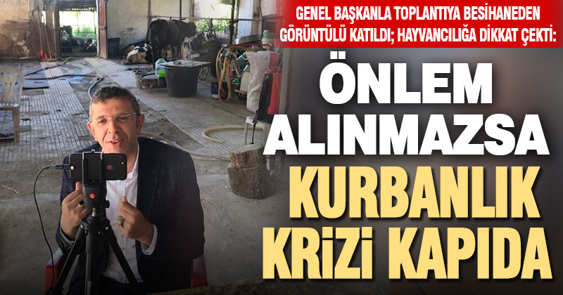 İYİ Partili Öztürk parti toplantısına besihaneden katıldı, hayvancılığa dikkat çekti