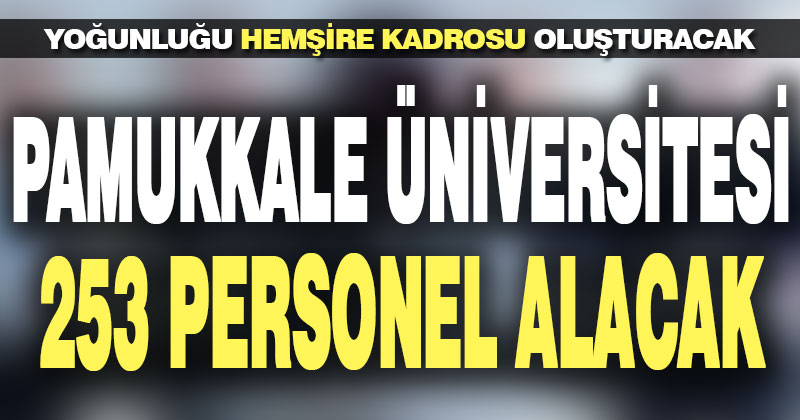 Pamukkale Üniversitesi’ne 253 sözleşmeli personel alınacak