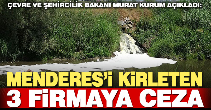 Menderes havzasındaki 3 firmaya ceza verildi