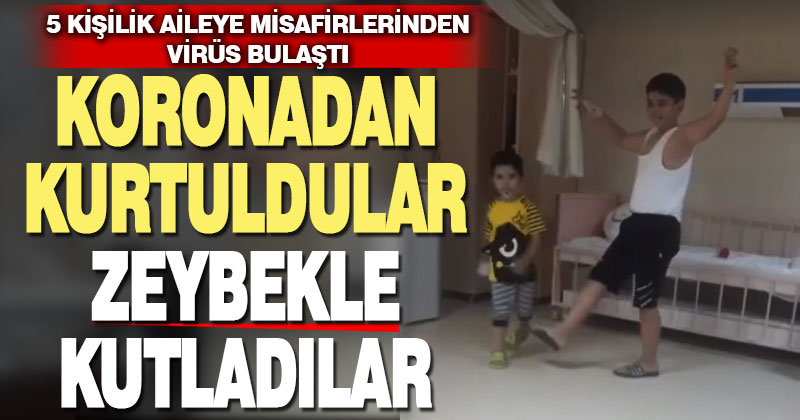 Korona’dan kurtulan kardeşler hastanede zeybek oynadı