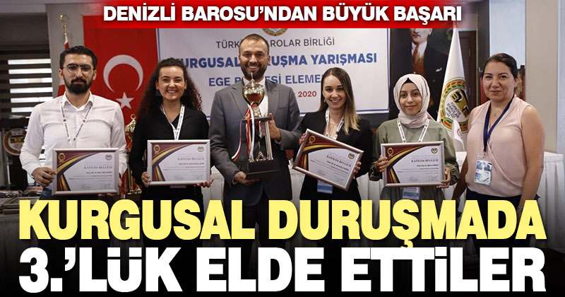 Denizlili stajyer avukatlar Ege Bölge 3.’sü oldu