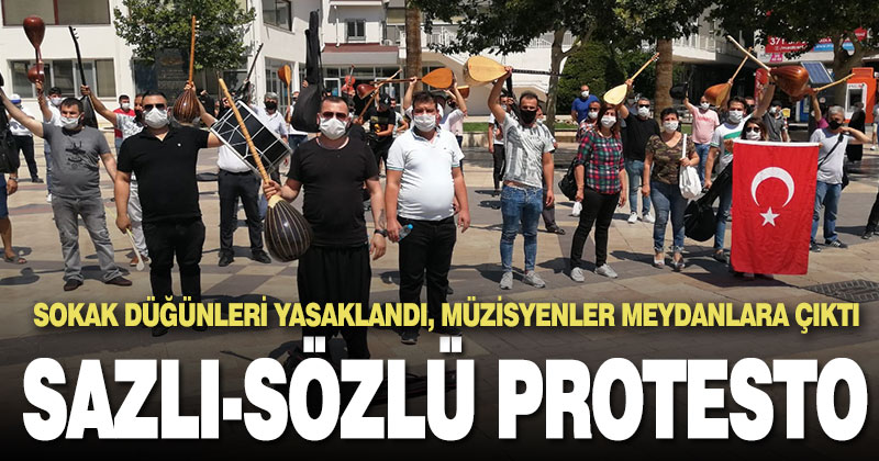 Müzisyenlerin kent meydanında sazlı-sözlü ‘sokak düğünü’ eylemi