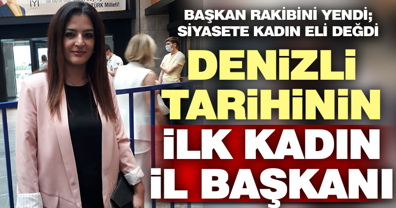 Rakibini kongrede yenip, Denizli’nin ilk kadın il başkanı Raziye Akışık oldu
