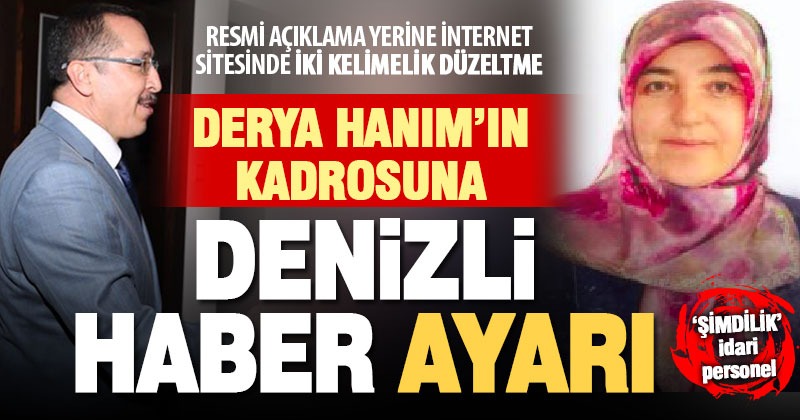 Denizli Haber’in haberi sonrası, internet sitesinde Rektör beyin eşi düzeltmesi