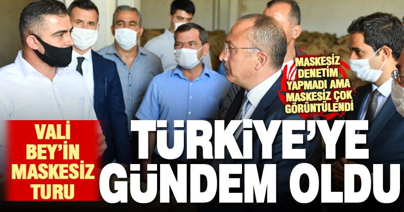 Vali Ali Fuat Atik’in maskesiz dolaşması Türkiye’nin gündeminde