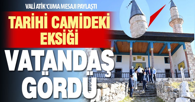 Vali Atik’in paylaştığı fotoğraftaki eksiği vatandaş gördü