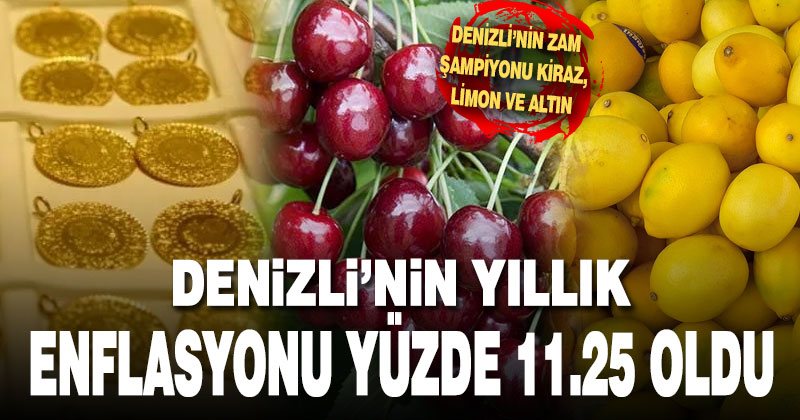 Denizli’nin yıllık enflasyonu yüzde 11,25 oldu