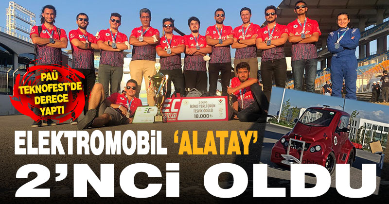 PAÜ Atay Takımı TEKNOFEST’de yaptıkları elektrikli araçla 2’nci oldu