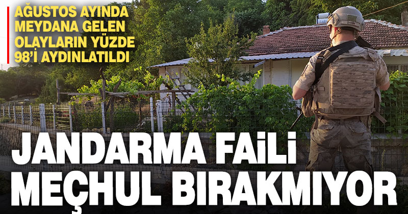 Jandarma faili meçhul bırakmıyor
