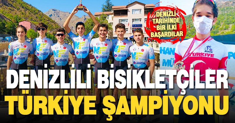 Denizlili bisikletçiler Türkiye şampiyonu oldu