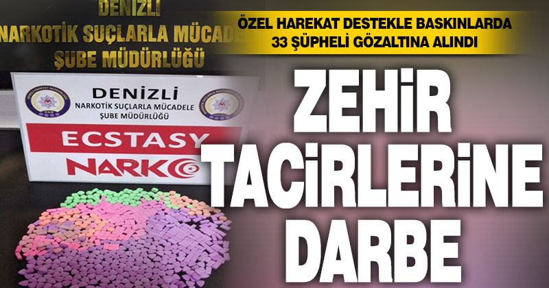 Polisten zehir tacirlerine darbe