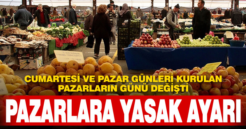 Merkezefendi ve Pamukkale’de pazar yerlerine yasak ayarı