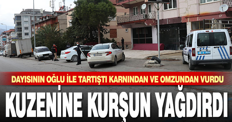 Kuzenini tabancayla yaraladı, kaçarken yakalandı