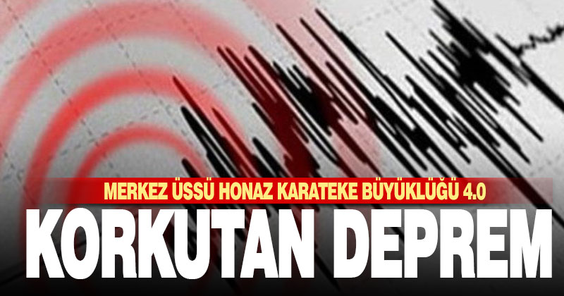 Denizli’de 4.0 büyüklüğündeki deprem korkuttu