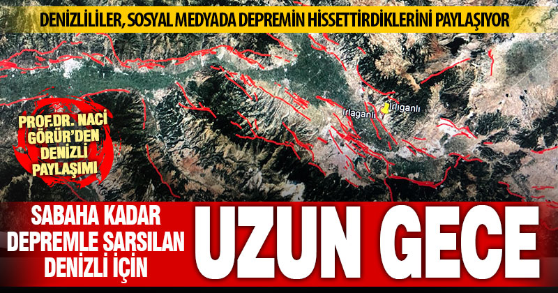 Sabaha kadar depremle sallanan Denizlililer, hislerini sosyal medyadan paylaştı