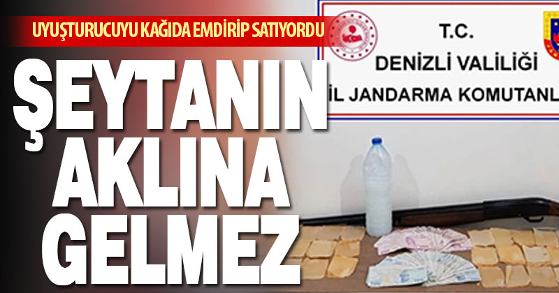 Honaz’da uyuşturucu operasyonu: Uyuşturucuyu kağıda emdirip satıyordu