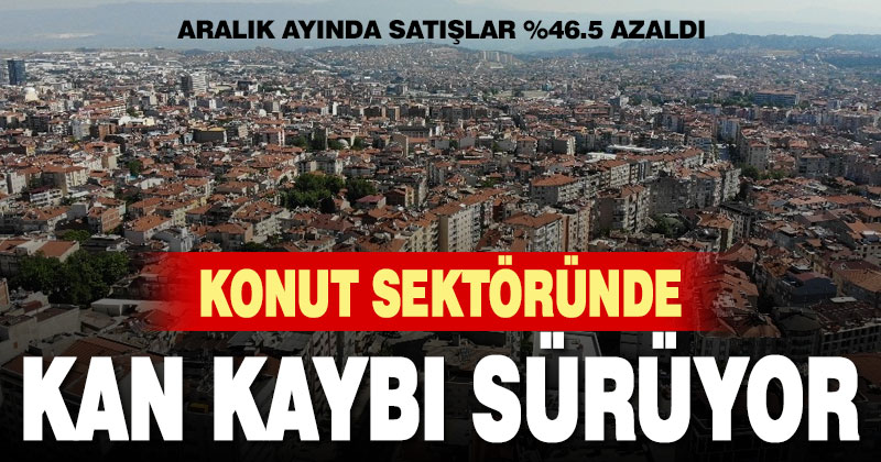 Denizli’de konut sektöründe kan kaybı sürüyor. Satışlar %46.5 azaldı