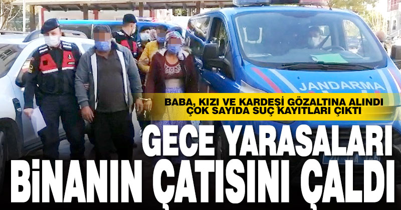 Gece yarasaları binanın çatısını çaldı