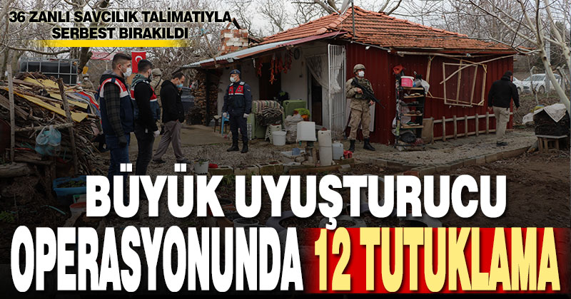 Denizli merkezli uyuşturucu operasyonunda 12 şüpheli tutuklandı