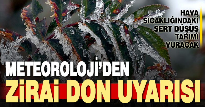 Meteoroloji’den zirai don uyarısı