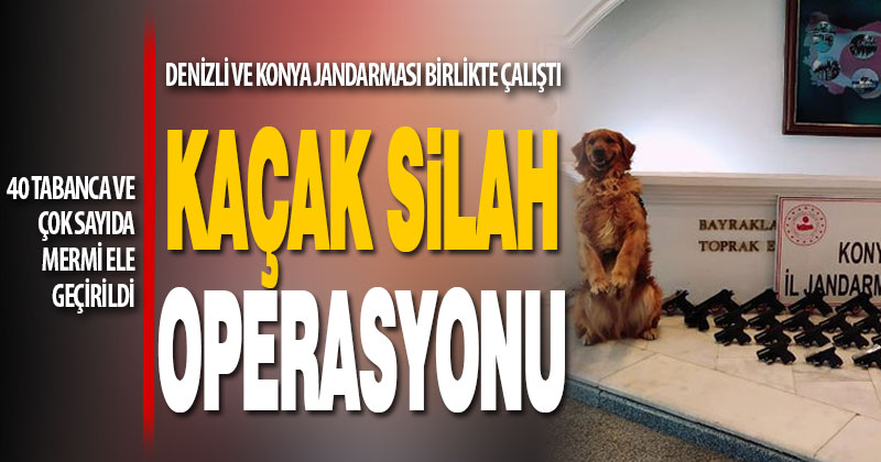 Denizli jandarmasından Konya’da silah kaçakçılığı operasyonu