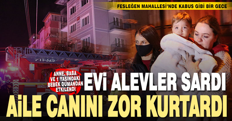 Fesleğen Mahallesi’nde çıkan yangında 3 kişi dumandan etkilendi