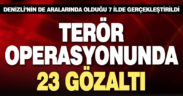 Denizli’nin de aralarında bulunduğu 7 ilde terör operasyonu: 23 gözaltı