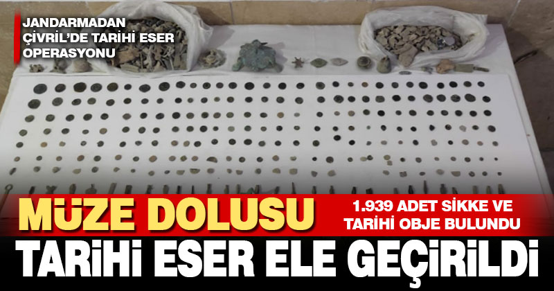 Jandarmadan Çivril’de tarihi eser operasyonu. Evi müzeye çevirmiş