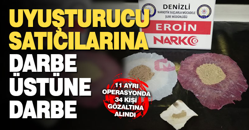 Polisten uyuşturucu satıcılarına darbe üstüne darbe
