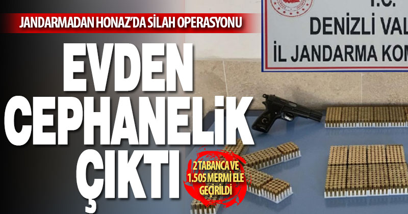 Jandarmadan Honaz’ı silah kaçakçılığı operayosyonu