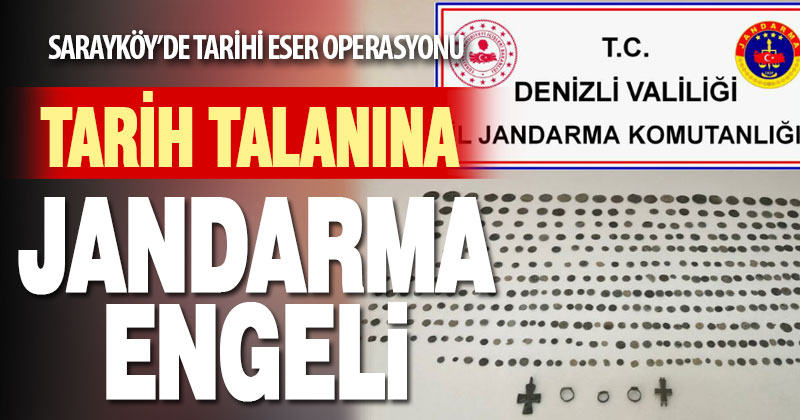 Sarayköy’de tarihi eser operasyonu