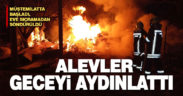 Müştemilatta çıkan yangın evlere sıçramadan söndürüldü