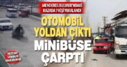 Otomobil yoldan çıktı minibüse çarptı, 7 kişi yaralandı