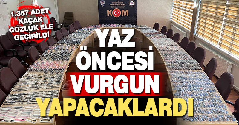 Kaçak güneş gözlüğü satıcıları polise takıldı