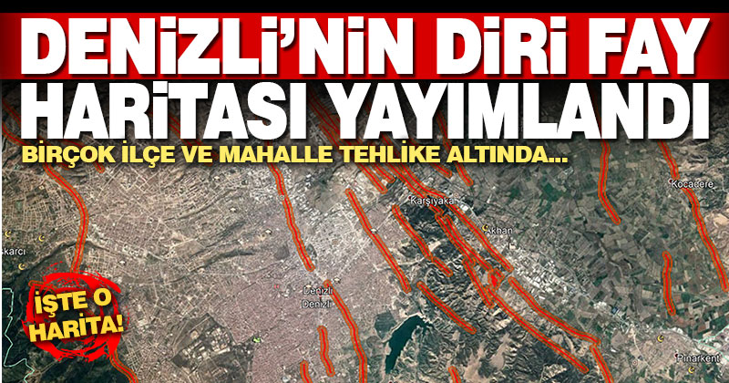 Denizli’nin diri fay haritası yayımlandı! İşte o harita