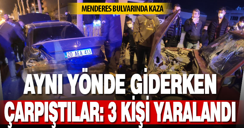 İki otomobilin çarpıştı: 3 kişi yaralandı