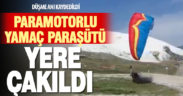 Düşen paramotorun pilotu yaralandı