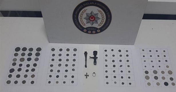 Tarihi eser operasyonu: 116 sikke ele geçirildi