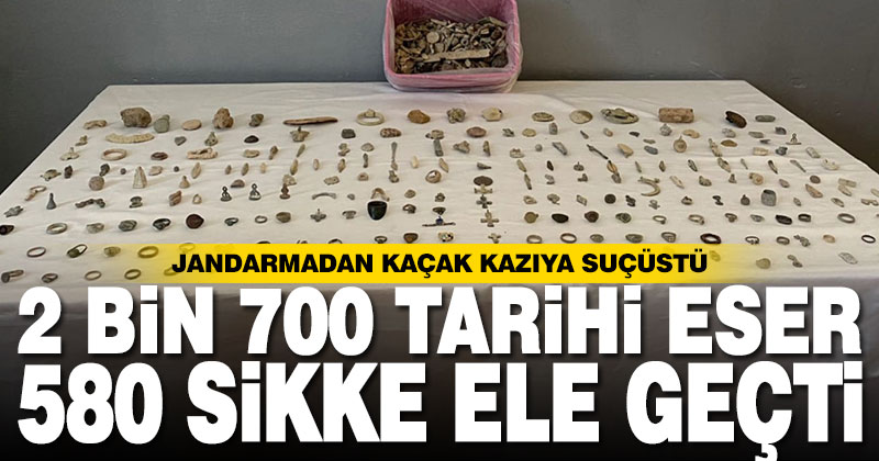 Kaçak kazı yapan 2 kişi suçüstü yakalandı